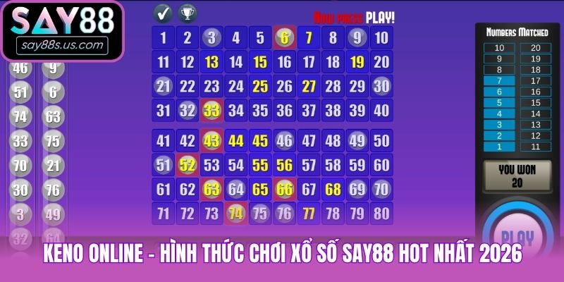 Keno online - Hình thức chơi xổ số Say88 hot nhất 2026